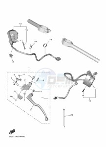 YZF690 YZF-R7 (BEBG) drawing HANDLE SWITCH & LEVER