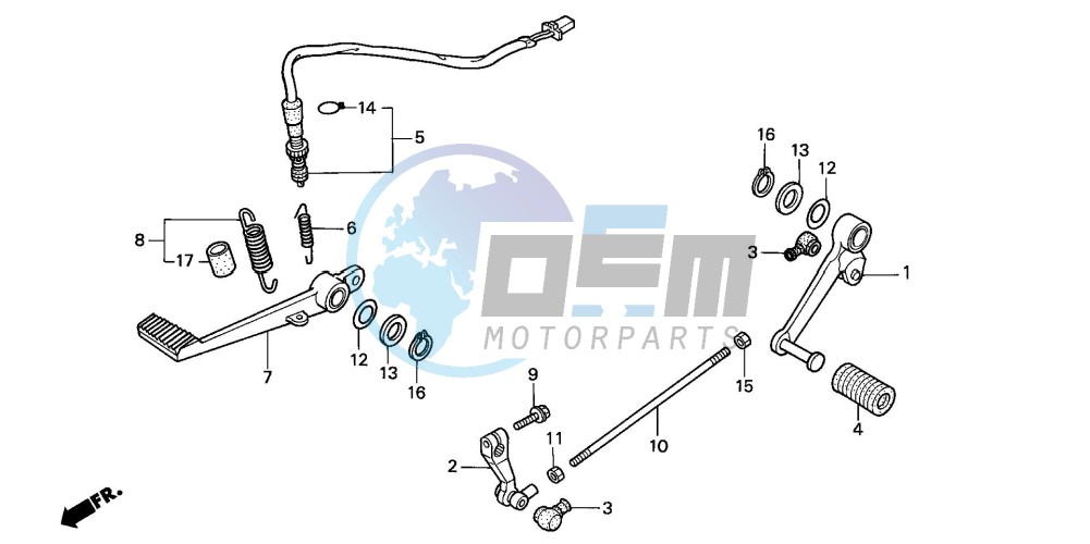 BRAKE PEDAL/CHANGE PEDAL