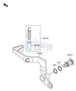 RM65 (E19) drawing BRAKE PEDAL