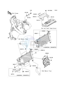 EX 650 A [NINJA 650R] (A6F-A8F) A6F drawing RADIATOR