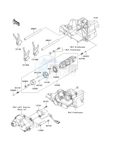 VN 1700 G [VULCAN 1700 CLASSIC LT] (9G-9FA) G9F drawing GEAR CHANGE DRUM_SHIFT FORK-- S- -