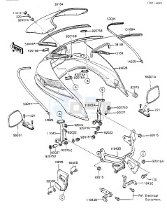 ZX 750 A [GPZ 750] (A1-A2) [GPZ 750] drawing FAIRING -- ZX750-A1- -