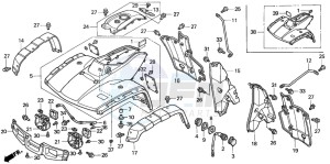 TRX350TM RANCHER S drawing FRONT FENDER