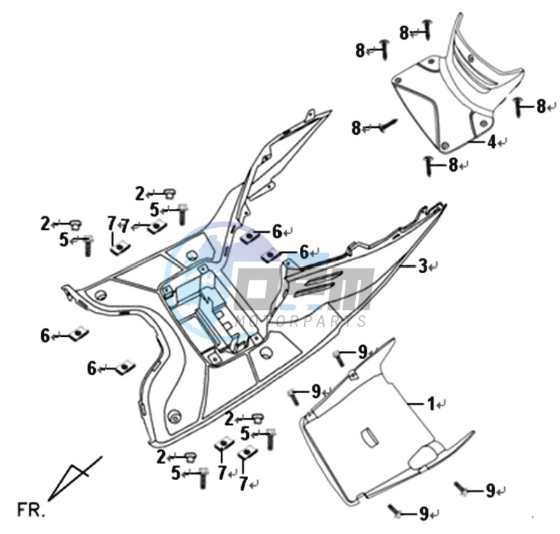 FOOTREST / FRAME COWLING