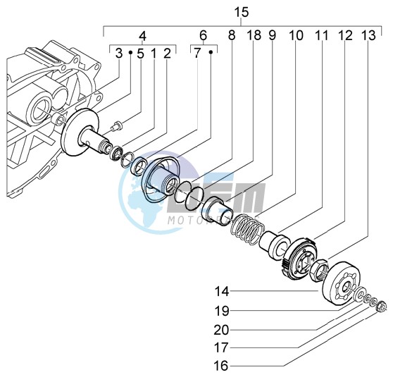 Driven pulley