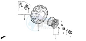 TRX400FW FOURTRAX FOREMAN drawing REAR WHEEL