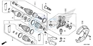 TRX420FE1H Europe Direct - (ED) drawing FRONT KNUCKLE/FRONT DRIVE SHAFT