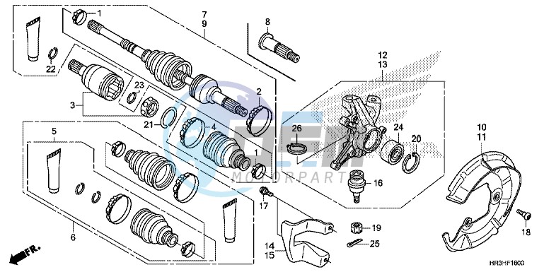 FRONT KNUCKLE/FRONT DRIVE SHAFT