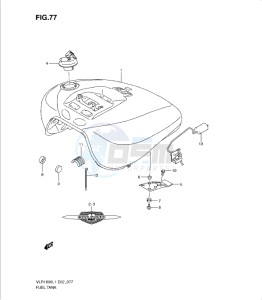 VLR1800 drawing FUEL TANK (VLR1800TL1 E24)