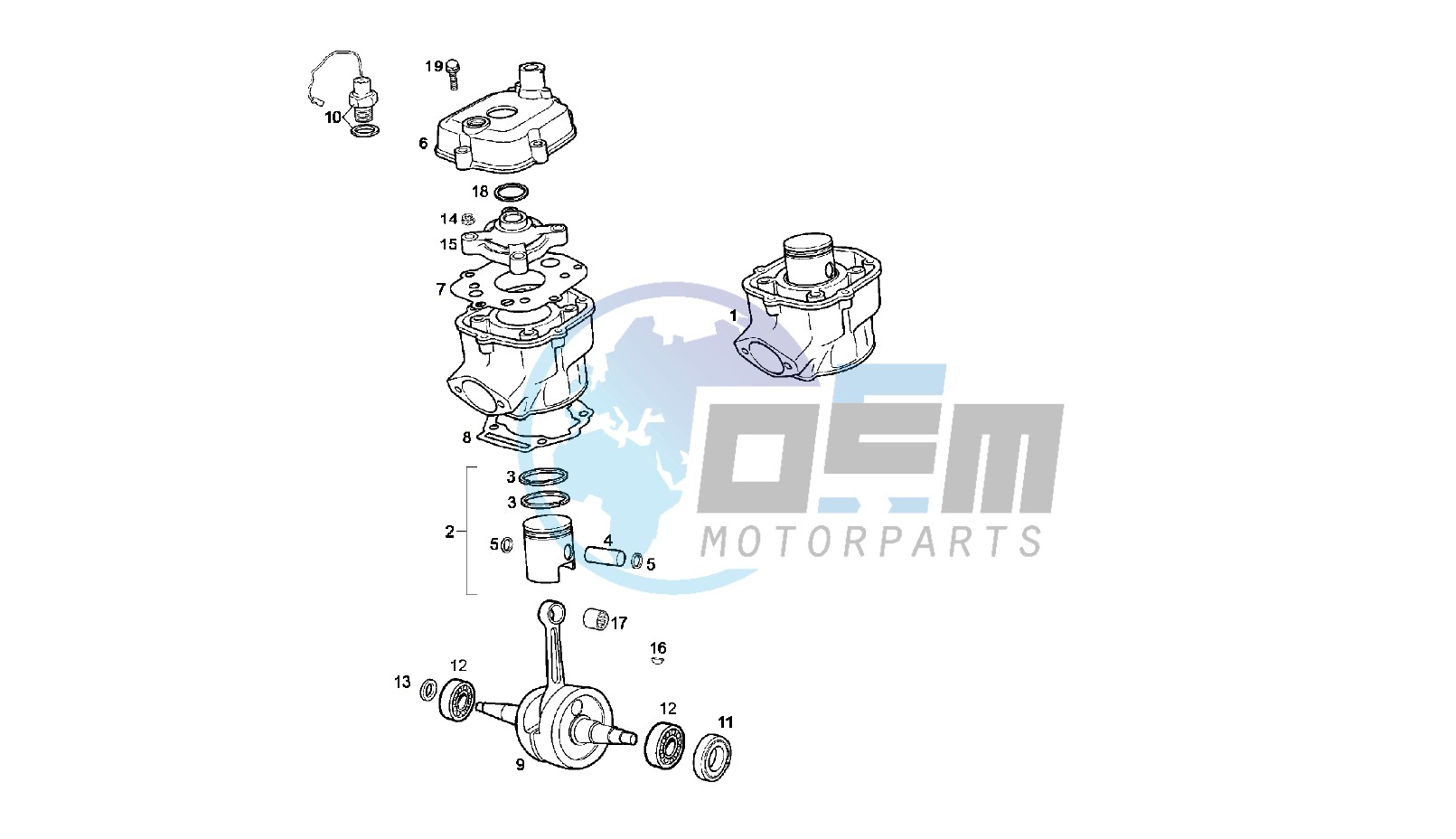 CRANKSHAFT - CYLINDER - CYLINDER HEAD