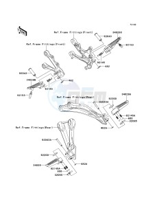 ZX 636 C [NINJA ZX-6R] (C1) C1 drawing FOOTRESTS