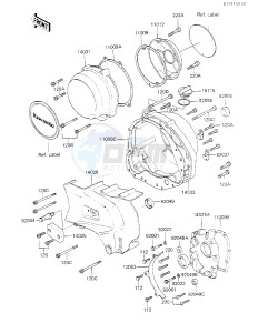 KZ 700 A (A1) drawing ENGINE COVERS