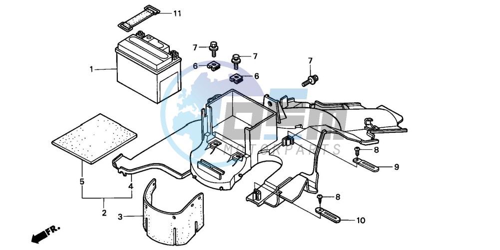 REAR FENDER/BATTERY