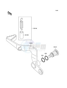 KX65 KX65ADF EU drawing Brake Pedal