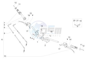 Medley 125 4T ie ABS E4 (EMEA) drawing Handlebars - Master cil.