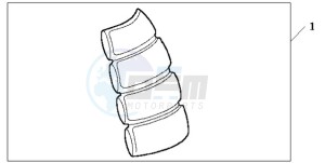 CB600FA9 France - (F / ABS CMF 25K) drawing TANK PAD 2