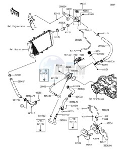 Z1000SX_ABS ZX1000MGF FR GB XX (EU ME A(FRICA) drawing Water Pipe