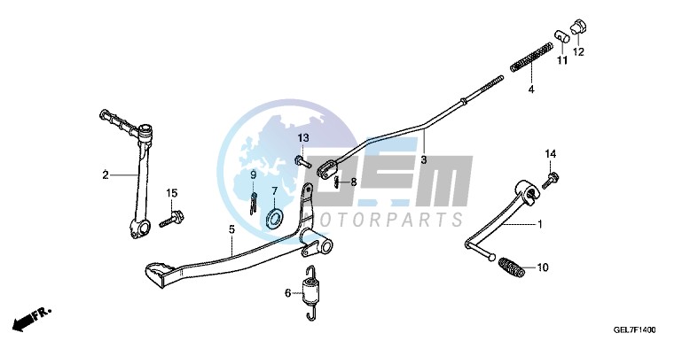 BRAKE PEDAL/KICK STARTER ARM