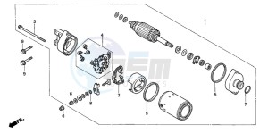 VTR1000F SUPER HAWK drawing STARTING MOTOR