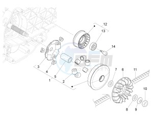 X10 125 4T 4V I.E. E3 (EMEA) drawing Driving pulley