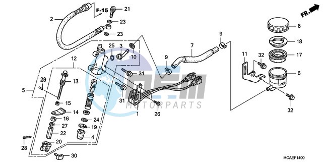 REAR BRAKE MASTER CYLINDER