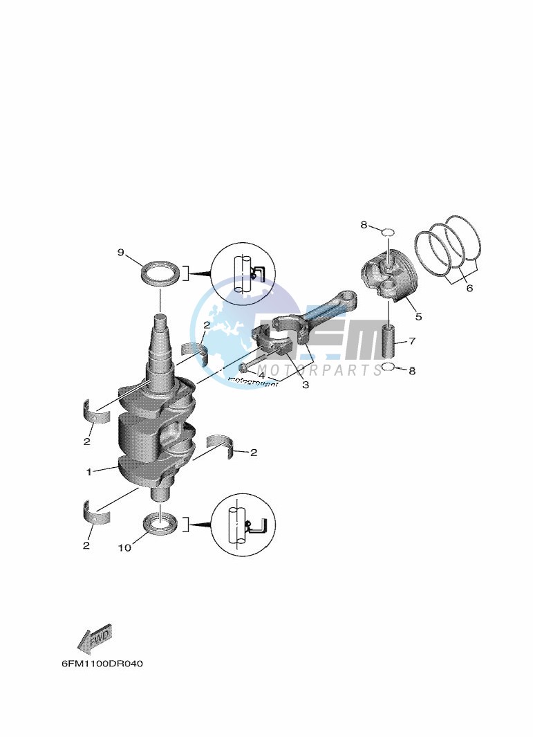 CRANKSHAFT--PISTON