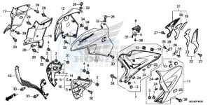 VFR1200XDLE CrossTourer ED drawing MIDDLE COWL