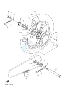 WR250F (2GBC 2GBD 2GBE) drawing REAR WHEEL