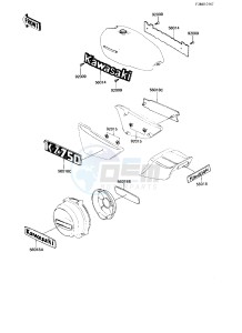 KZ 750 L [L3] drawing LABELS