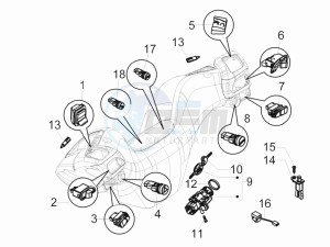 MP3 400 ie lt Touring drawing Selectors - Switches - Buttons