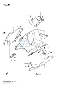 GSX1300BK (E2) drawing UNDER COWLING (MODEL L0)