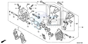 GL1800A France - (F / CMF) drawing R. FRONT BRAKE CALIPER