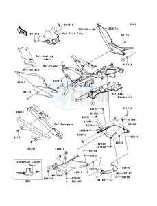 NINJA 250R EX250KBF GB XX (EU ME A(FRICA) drawing Side Covers/Chain Cover