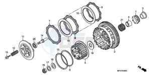 CB600F9 France - (F / CMF) drawing CLUTCH