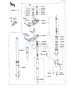 VN 750 A [VULCAN 750] (A2-A5) [VULCAN 750] drawing FRONT FORK