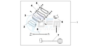 XL1000VA9 UK - (E / ABS MKH) drawing REAR FOG LIGHT KIT