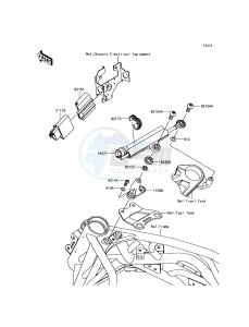 NINJA H2R ZX1000YHF EU drawing Steering Damper