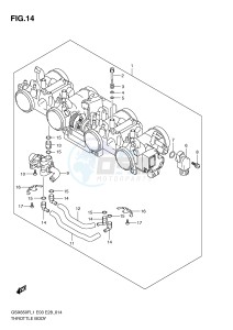 GSX650F (E3-E28) Katana drawing THROTTLE BODY (GSX650FL1 E33)