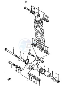 DR125S (F-H-J) drawing REAR CUSHION