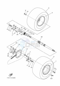 YFZ450R YFZ45YSXK (BW2H) drawing REAR WHEEL