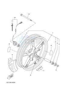 YZF-R125 R125 (5D7J 5D7J 5D7J) drawing FRONT WHEEL