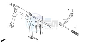 NH80MS drawing STAND/KICK STARTER ARM