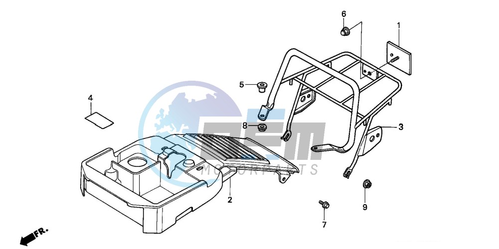 FRAME BODY REAR COVER/ LUGGAGE CARRIER