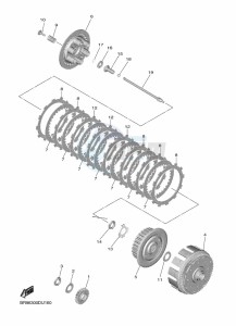 YZ450F (B2WA) drawing CLUTCH