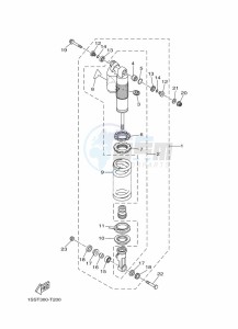 YZ125 (B4X6) drawing REAR SUSPENSION