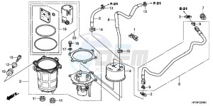 CB650FAG CB650F 6ED drawing FUEL PUMP