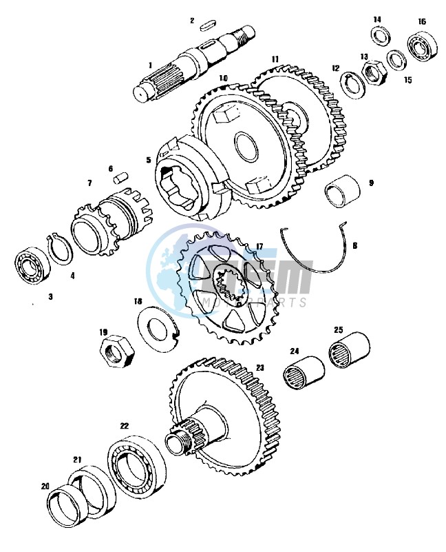 Countershaft-driveshaft