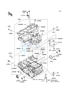 NINJA ZX-10R ZX1000E8F FR GB XX (EU ME A(FRICA) drawing Crankcase