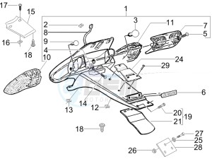 Stalker 50 drawing Rear cover - Splash guard