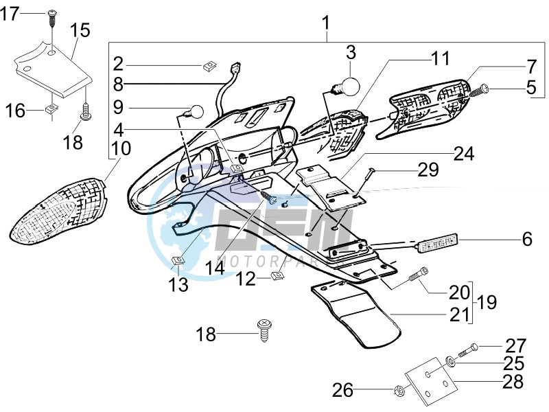 Rear cover - Splash guard